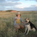 Meg and Joe in Wyoming near her studio/shop in Wyoming. Meg and Joe