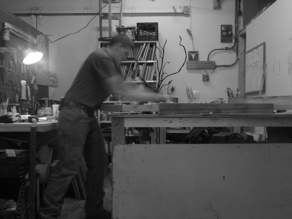 Meg planing a tabletop